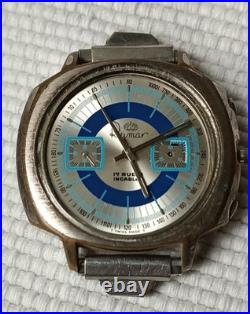 Vintage Valjoux 7733 Manual Wind Chronograph Swiss Watch For Repair Or Parts
