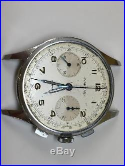 Vintage Wakmann Chronograph 37mm Parts Or Repair