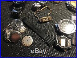 Vintage Watch Group Parts Or Repair Lot Gucci Seiko Tissot Omega Casio Bulova
