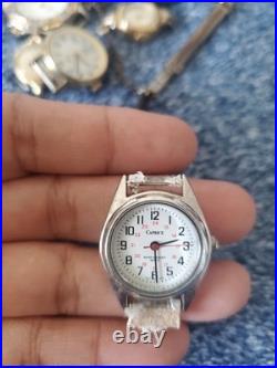 Vintage Watch Heads Lot of 20-10K RGP Gold, Caravelle, Solar Swiss, Parts &Repairs