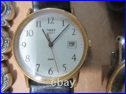 Vintage Watch Lot 16 Timex Elgin Guess Hamilton Boss Parts Repair Mixed