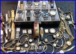 Vintage Watch Lot (50)Repair/Parts Tissot, Wittnauer, Bulova, Hamilton, Dior, Seiko