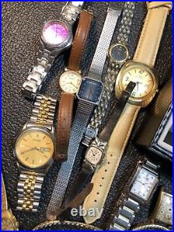 Vintage Watch Lot (50)Repair/Parts Tissot, Wittnauer, Bulova, Hamilton, Dior, Seiko