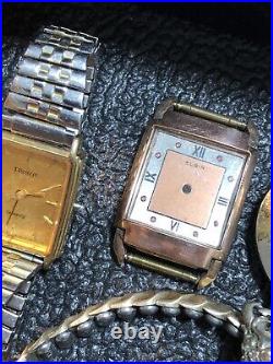 Vintage Watch Lot (50)Repair/Parts Tissot, Wittnauer, Bulova, Hamilton, Dior, Seiko