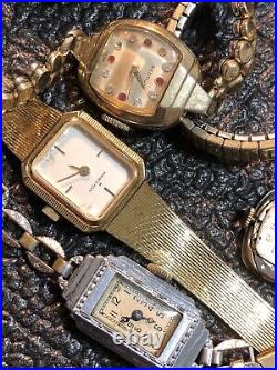 Vintage Watch Lot (50)Repair/Parts Tissot, Wittnauer, Bulova, Hamilton, Dior, Seiko