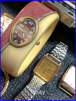 Vintage Watch Lot (50)Repair/Parts Tissot, Wittnauer, Bulova, Hamilton, Dior, Seiko