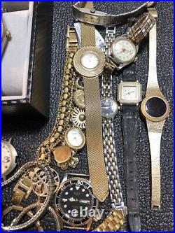 Vintage Watch Lot (50)Repair/Parts Tissot, Wittnauer, Bulova, Hamilton, Dior, Seiko