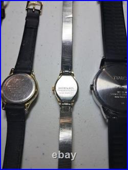 Vintage Watch Lot 9 pcs Timex Seiko Gubelin Lorus Carriage For Parts Repair