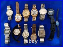 Vintage Watch Lot Of 12 Timex Baron Kelton Wristwatches For Parts Or Repair