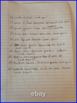 Vintage Watch Lot Parts Repair Working -34 Total Please Read -seiko Movado