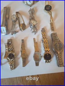 Vintage Watch Lot Parts Repair Working -34 Total Please Read -seiko Movado