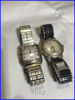 Vintage Watch Lot Vantage Bulova 23 Jewels, Hamilton Illinois- Parts Repair