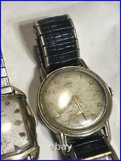 Vintage Watch Lot Vantage Bulova 23 Jewels, Hamilton Illinois- Parts Repair