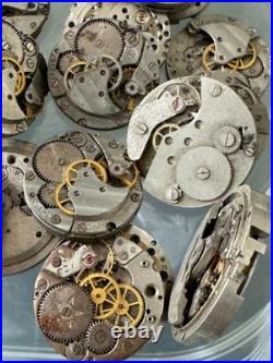 Vintage Watch Lot for Parts Repair Dials Movements Cases Scrap 1.2 LB 15