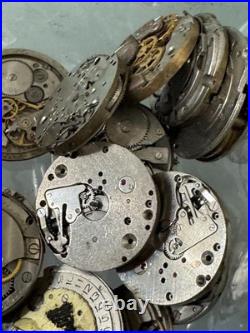 Vintage Watch Lot for Parts Repair Dials Movements Cases Scrap 1.2 LB 15