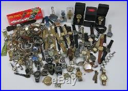 Vintage Watch Lot for Parts or Repair 132pc Omega Swiss Mens Ladies Retro