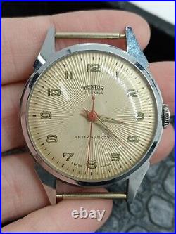 Vintage Watch Mentor 7 Jewels Antimagnetic, Not Working, For Parts Or Repair Vintage Watch Mentor 7 Jewels Antimagnetic, Not Working, For Parts Or Repair