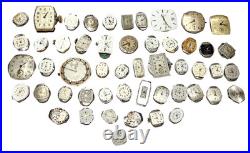 Vintage Watch Movement Parts Watch Lot for Parts or Repair, Sold AS-IS