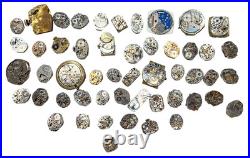 Vintage Watch Movement Parts Watch Lot for Parts or Repair, Sold AS-IS