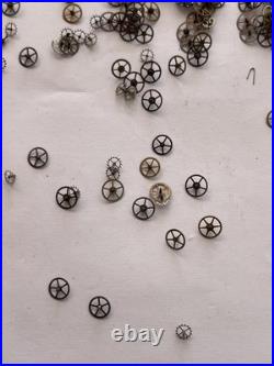 Vintage Watch Parts Lot Mixed Gears Cogs Wheels Watchmaker Repair Scrap Bulk