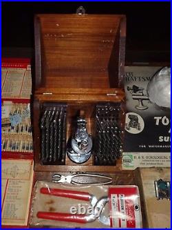 Vintage Watch Repair Collection Tools, Watch Parts, 1940's Up