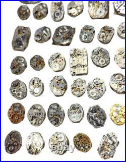 Vintage Watchmaker Movement Parts Watch Lot for Parts or Repair, Sold AS-IS