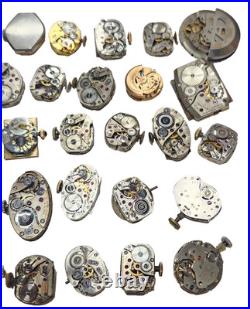 Vintage Watchmaker Movement Parts Watch Lot for Parts or Repair, Sold AS-IS Vintage Watchmaker Movement Parts Watch Lot for Parts or Repair, Sold AS-IS