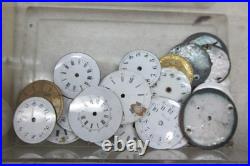 Vintage Watchmaker Repair Lot Rare Antique Movements Parts Dials