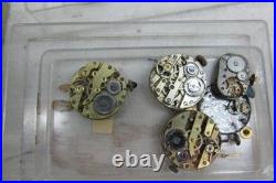 Vintage Watchmaker Repair Lot Rare Antique Movements Parts Dials
