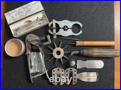 Vintage Watchmaker Tool Lot Levin Bulova Karat Horology Repair Lathe Parts