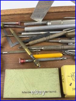 Vintage Watchmaker Tools Lot Watch Clock Repair Parts Washers Springs