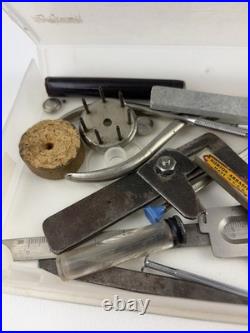 Vintage Watchmaker Tools Lot Watch Clock Repair Parts Washers Springs