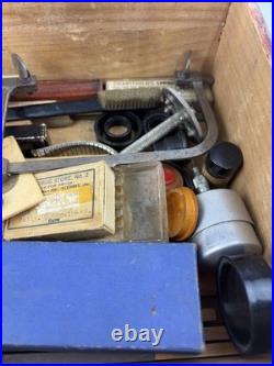 Vintage Watchmaker Tools Lot Watch Clock Repair Parts Washers Springs