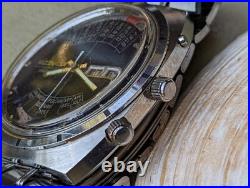 Vintage Wittnauer 2000 Dress Watch withBlue Dial, Orig Band, Runs FOR PARTS/REPAIR