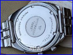 Vintage Wittnauer 2000 Dress Watch withBlue Dial, Orig Band, Runs FOR PARTS/REPAIR