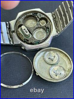 Vintage Wittnauer Polara LED Digital Mens Swiss Made Watch Repair Parts R10