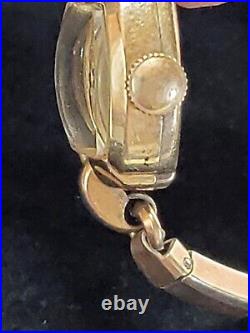 Vintage Women's Hamilton Jewel 14K Gold Filled Wristwatch parts or repair scrap