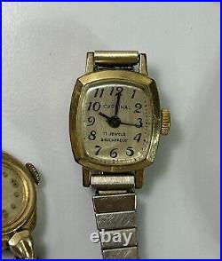 Vintage Women's Watch Lot For Parts or Repair Bulova Timex Seiko Christian Dior