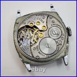 Vintage World War Era CYMA Cushion Case Military Wrist Watch PARTS REPAIR