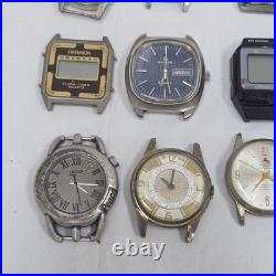 Vintage Wrist Watch Lot 16 Untested AS-IS Parts/Repair Mechanical / Quartz