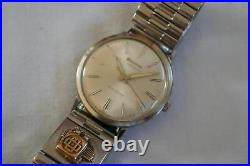 Vintage Wristwatch Bulova Aerojet with Gold & Diamond Emblem Parts or Repair