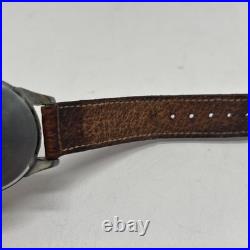 Vintage Yale Tuffy Watch, Leather Band, Swiss Made Original Case Parts Or Repair