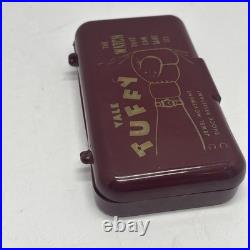 Vintage Yale Tuffy Watch, Leather Band, Swiss Made Original Case Parts Or Repair