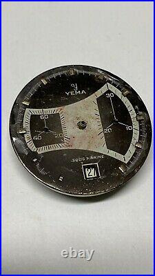 Vintage Yema Sous Marine Chronograph Valjoux 7734 movement for Parts/Repair