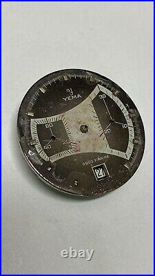 Vintage Yema Sous Marine Chronograph Valjoux 7734 movement for Parts/Repair