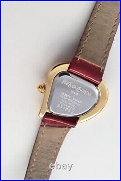 Vintage Yves Saint Laurent Heart Women Watch Quartz Red For Parts/Repair Only