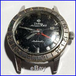 Vintage Zodiac GMT Aerospace 24hr 1960s Watch Parts/repair