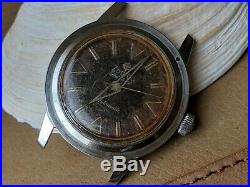 Vintage Zodiac Sea Wolf Diver withMissing Bezel, Signed Crown FOR PARTS OR REPAIR