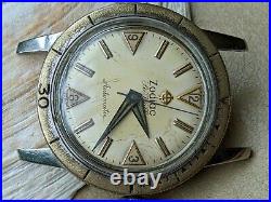 Vintage Zodiac Sea Wolf Diver withSwiss Only Dial, Patina, Runs FOR PARTS/REPAIR