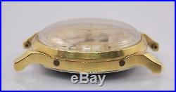 Vintage Zodiac Triple Date Moonphase Gold Plated Watch For Parts/Repair (#3089)